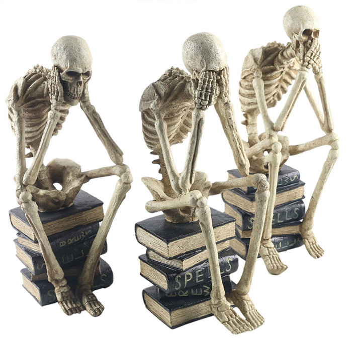 Skeletons On Books Speak, Hear & See No Evil Skeletons On Books Speak, Hear & See No Evil